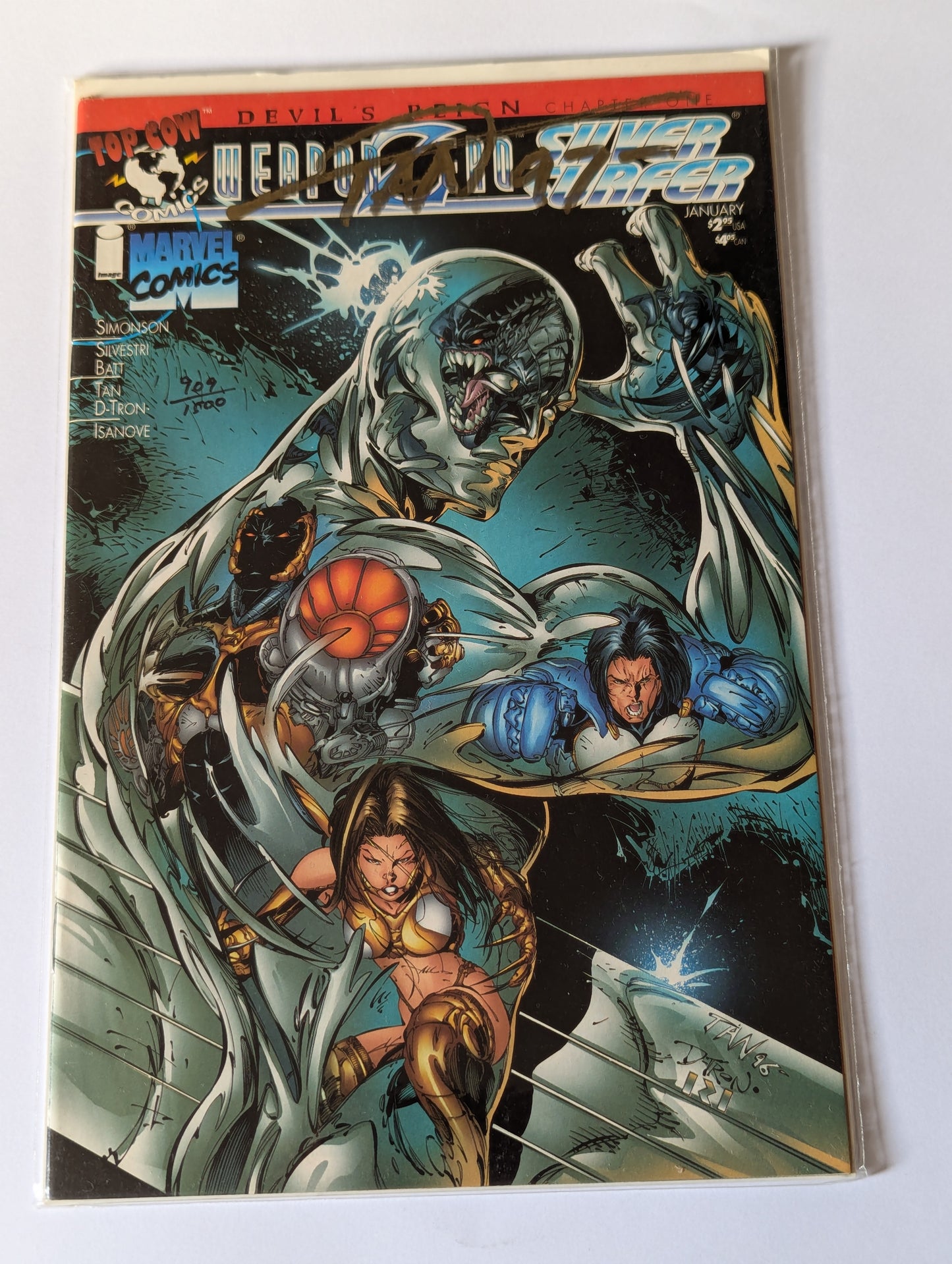 Weapon Zero / The Silver Surfer #1 - Signed Tan