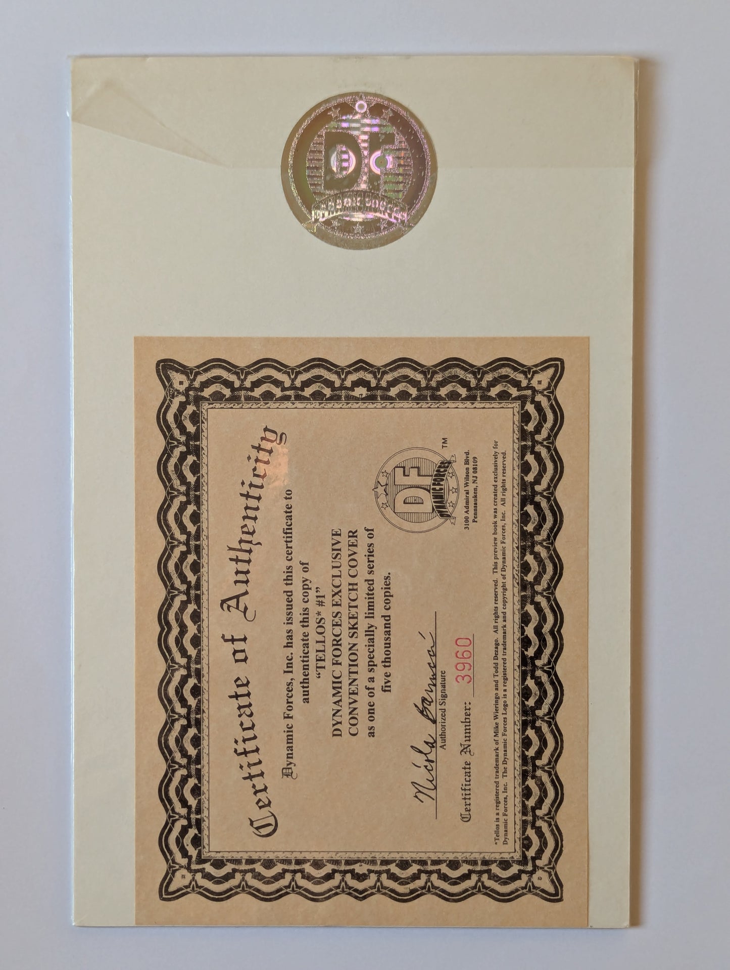 Tellos #1 (1999 Series) - Dynamic Forces Sketch Variant