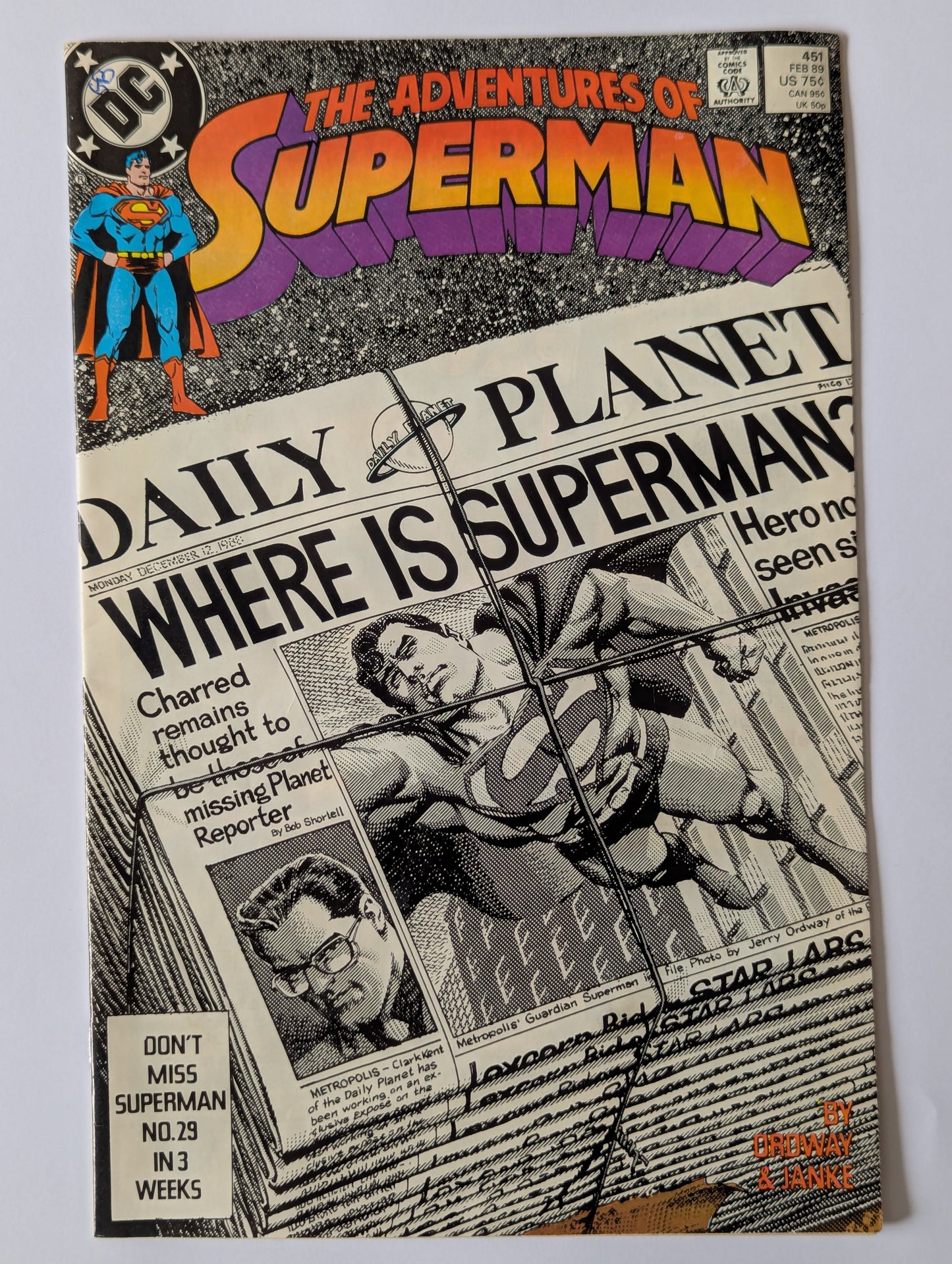 Adventures of Superman #451 DC Comic Book