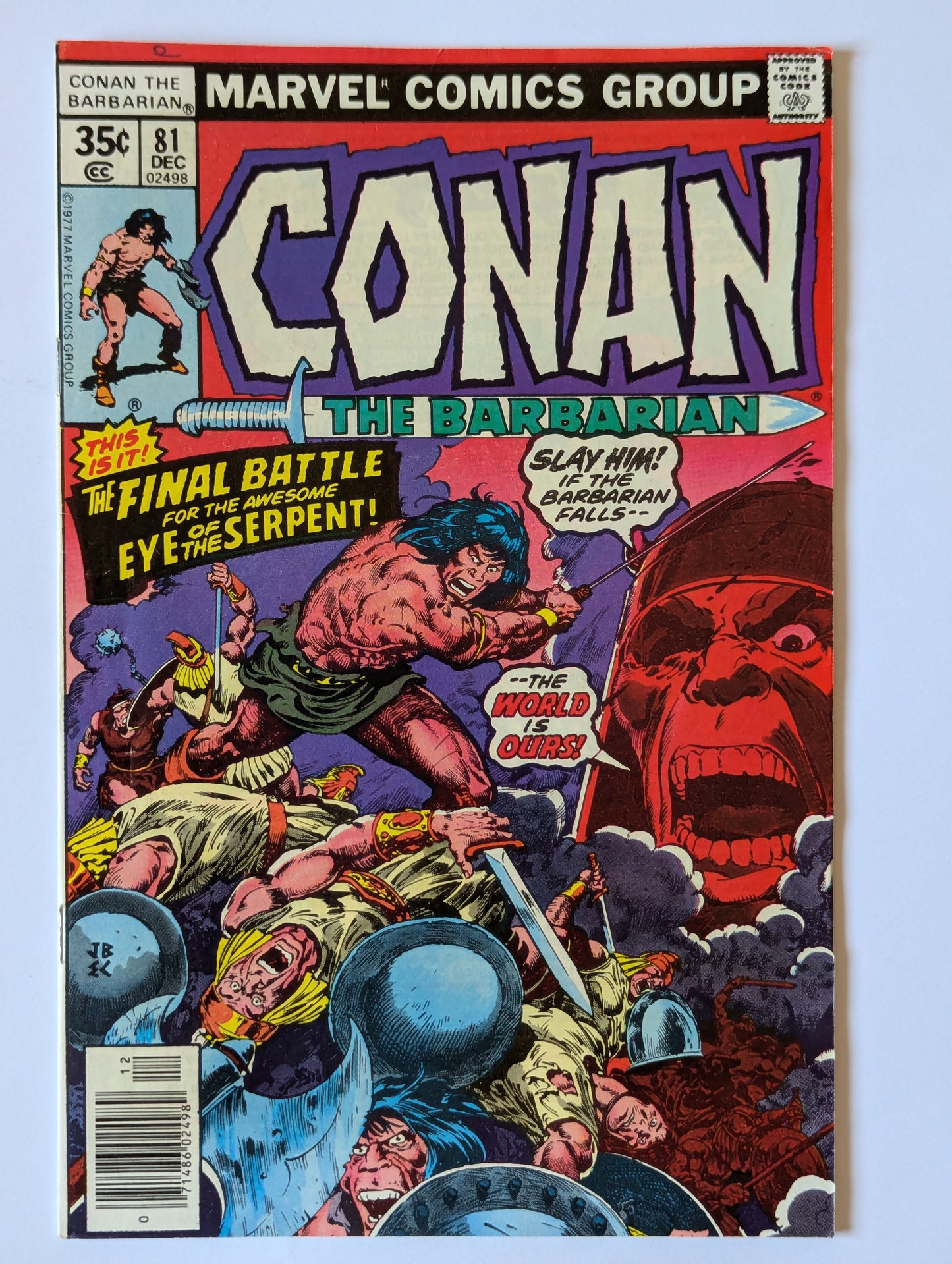 Conan the Barbarian #81 Marvel Comic Book