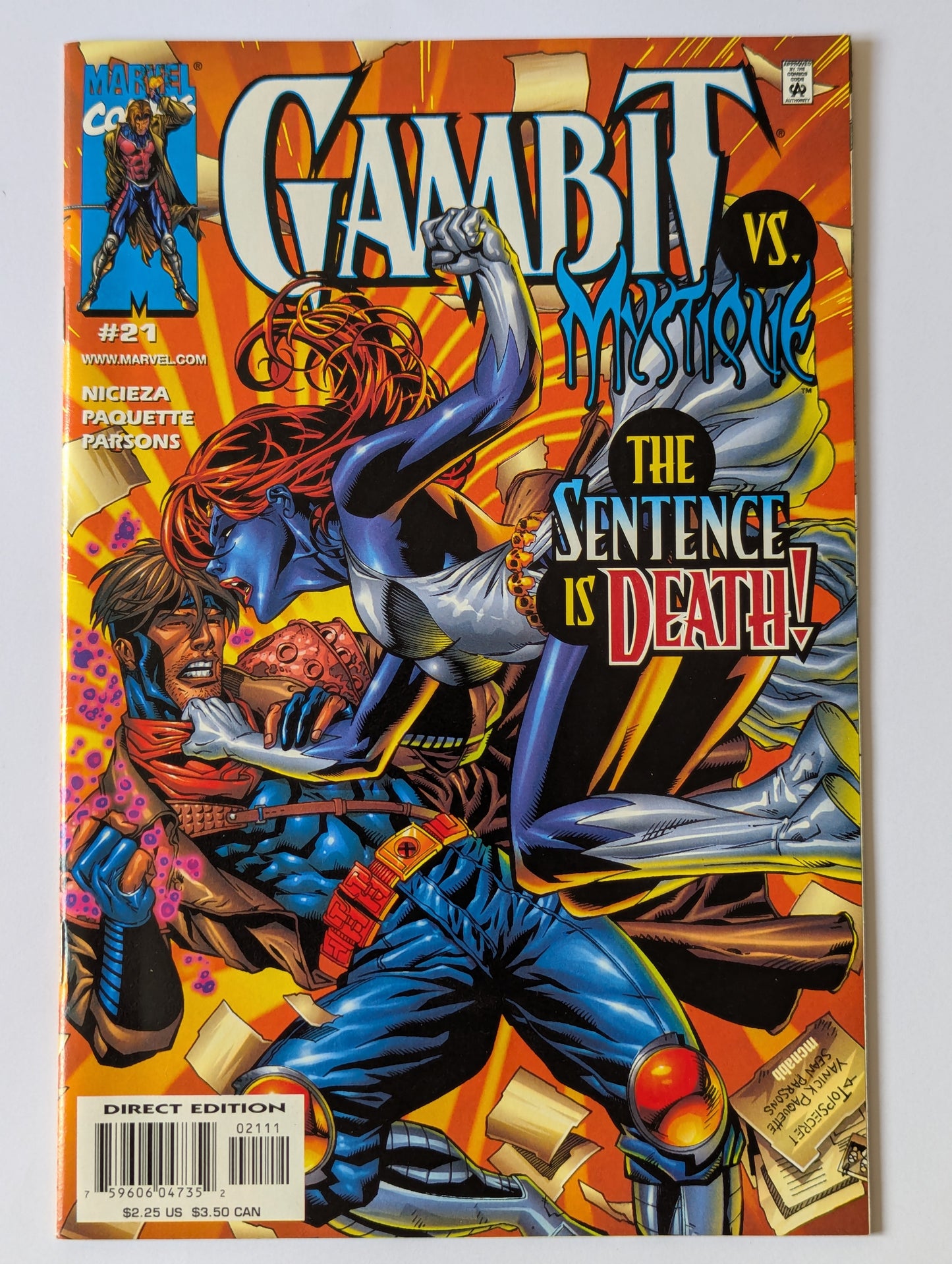 Gambit #21 Marvel Comic Book