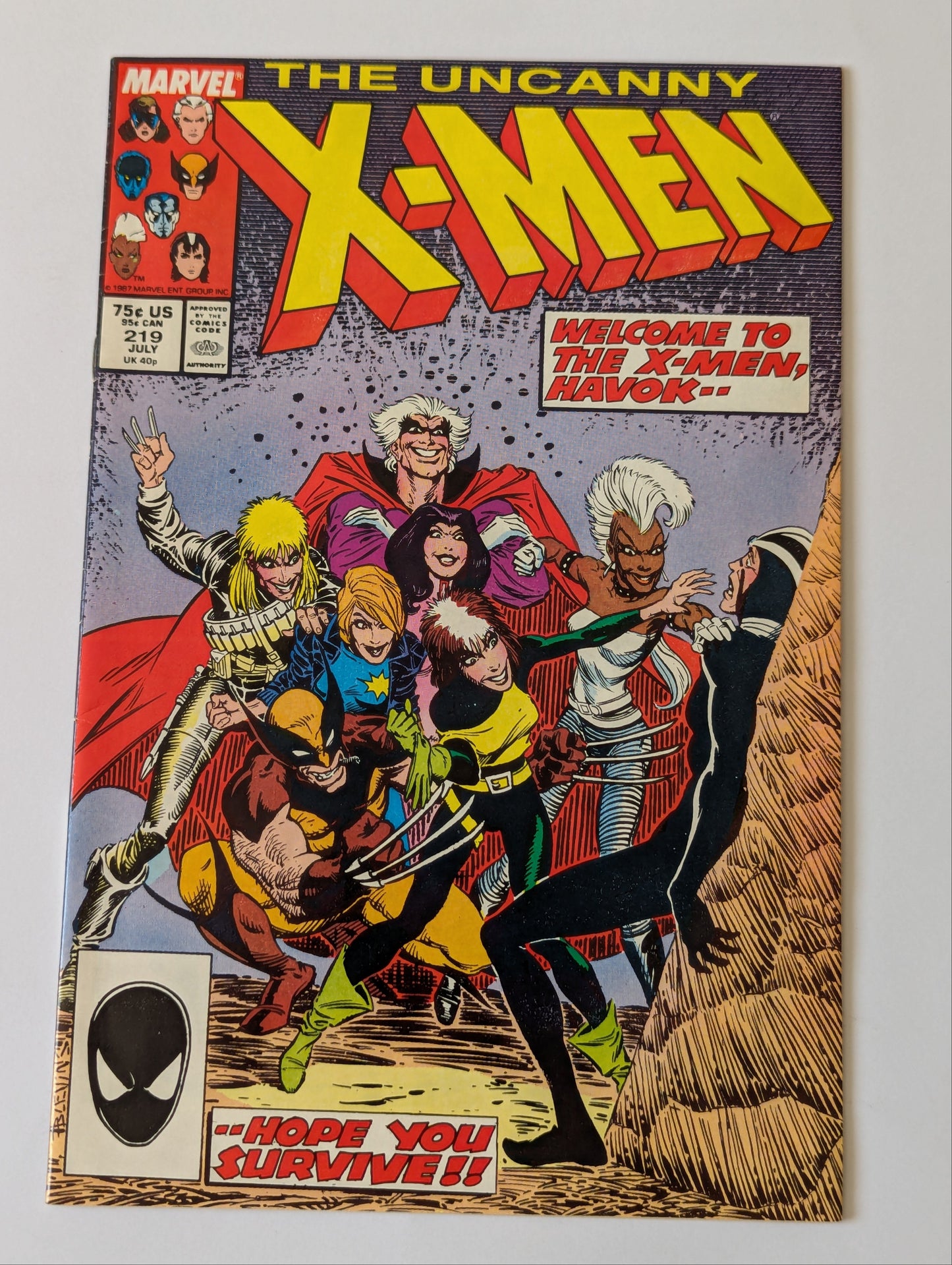 Uncanny X-Men #219 Marvel Comic Book