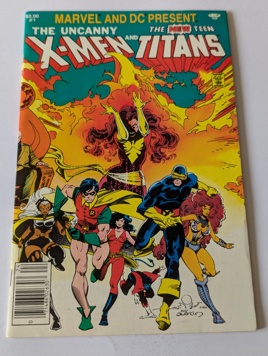 Uncanny X-Men and The New Teen Titans #1 Marvel and DC Present Comic Book