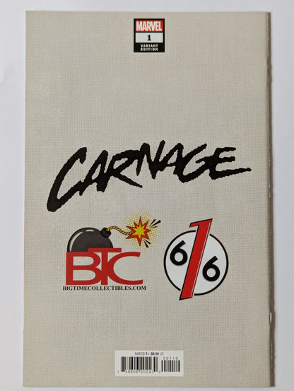 Carnage #1 - Mico Suayan B&W Virgin Variant