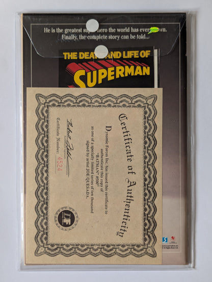 Batman #500 (1940 Series) - Dynamic Force Variant Signed by Joe Quesada