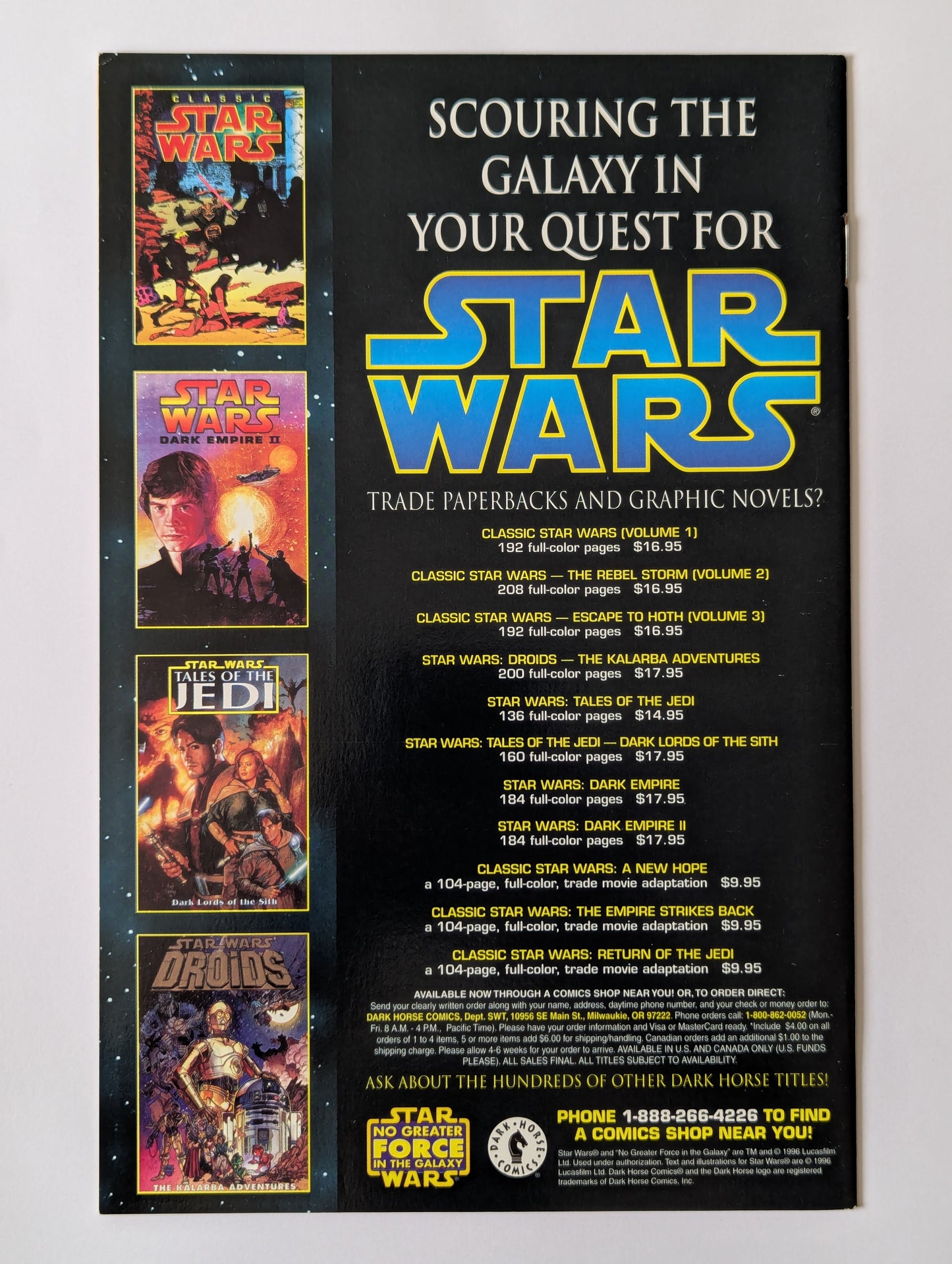 Star Wars: Shadows of the Empire #1-6 Complete Set