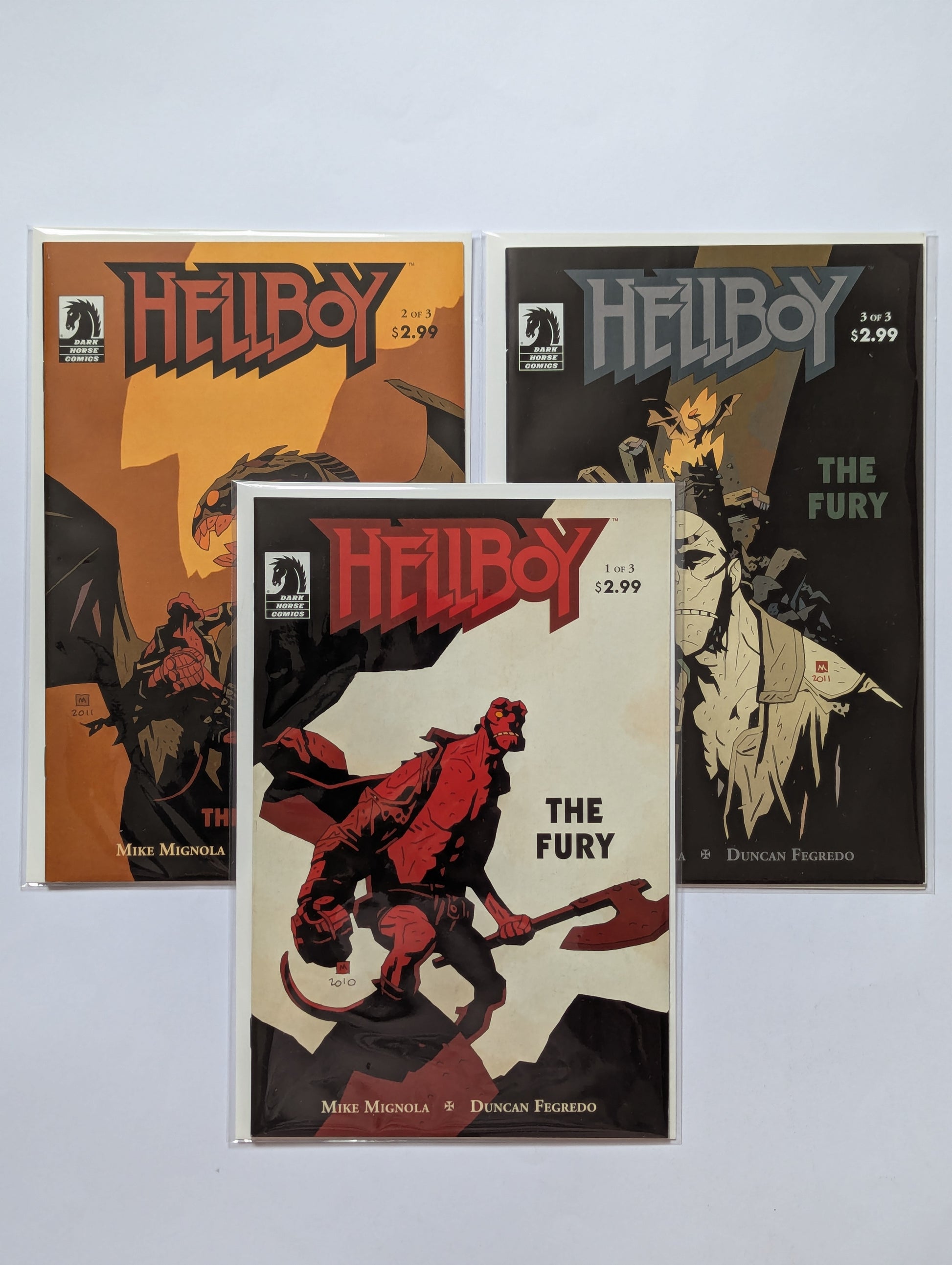 Hellboy The Fury #1-3 Limited Series Dark Horse Comics