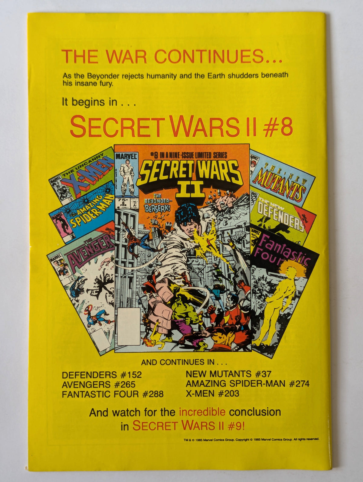 Uncanny X-Men Annual #9 (1963 Series)