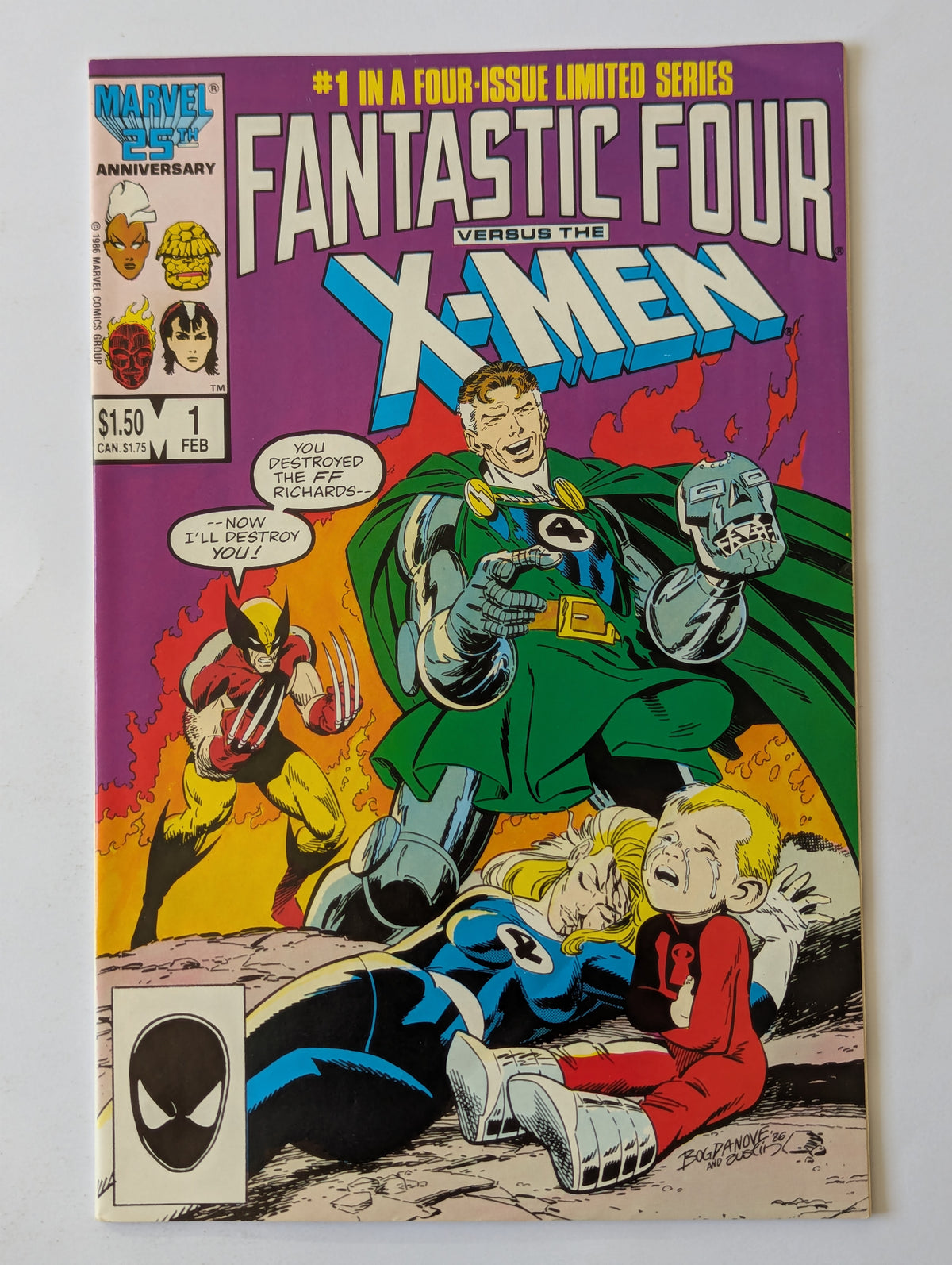 Fantastic Four versus the X-Men #1-4 (1987 Limited Series) Complete Set