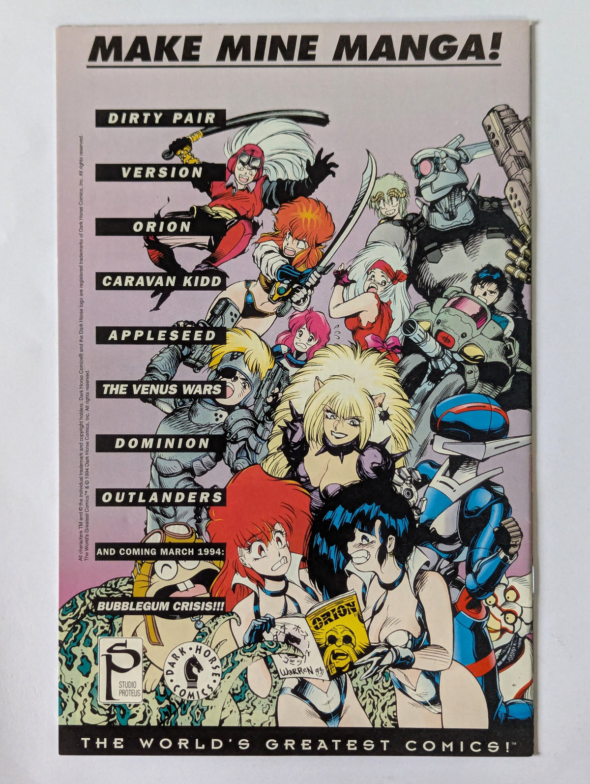 Bubblegum Crisis: Grand Mal #1-4 (1994 Limited Series) Complete Set