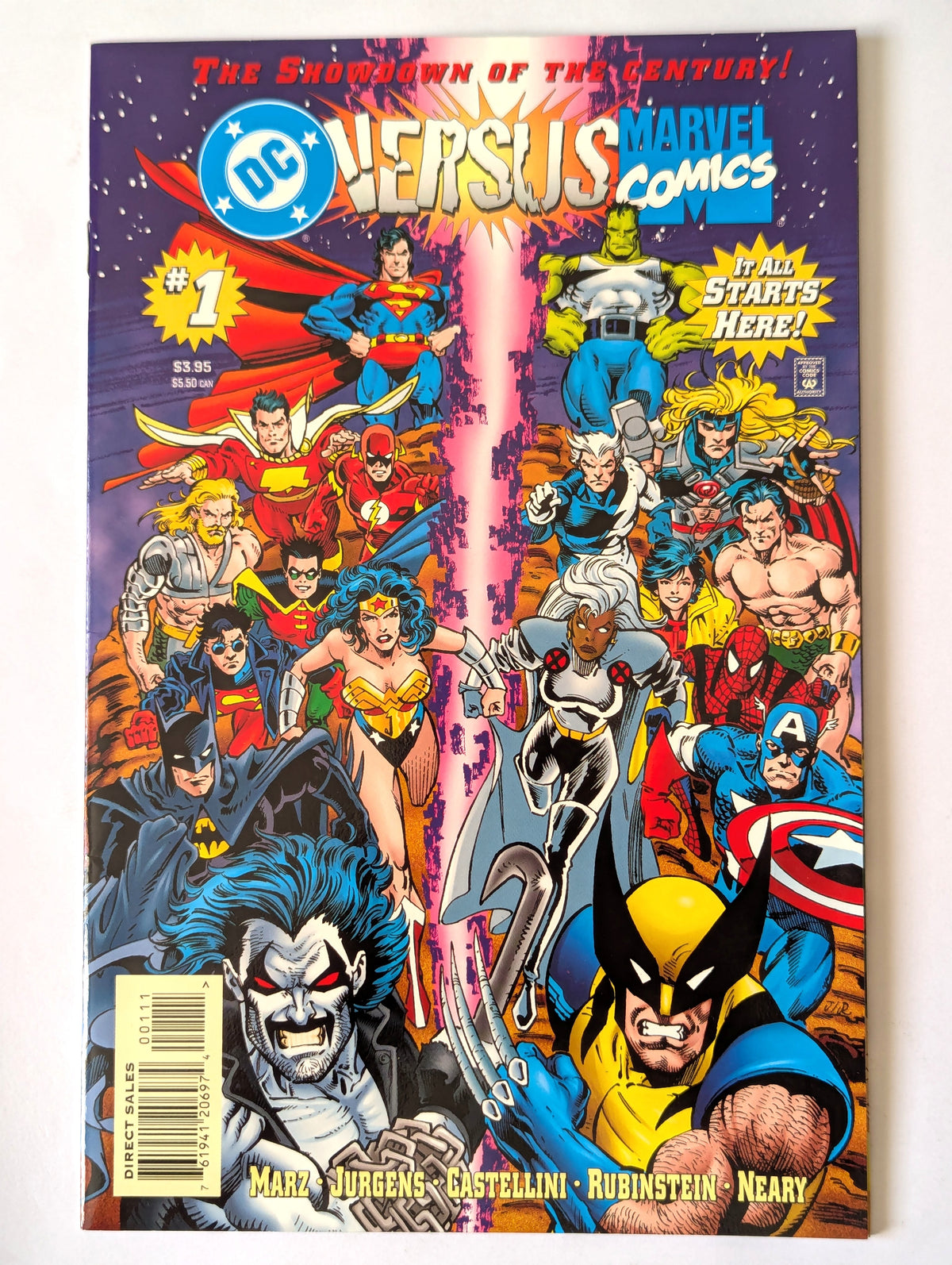 DC Versus Marvel Comics #1-4 + Preview (1995 Limited Series) Complete Set