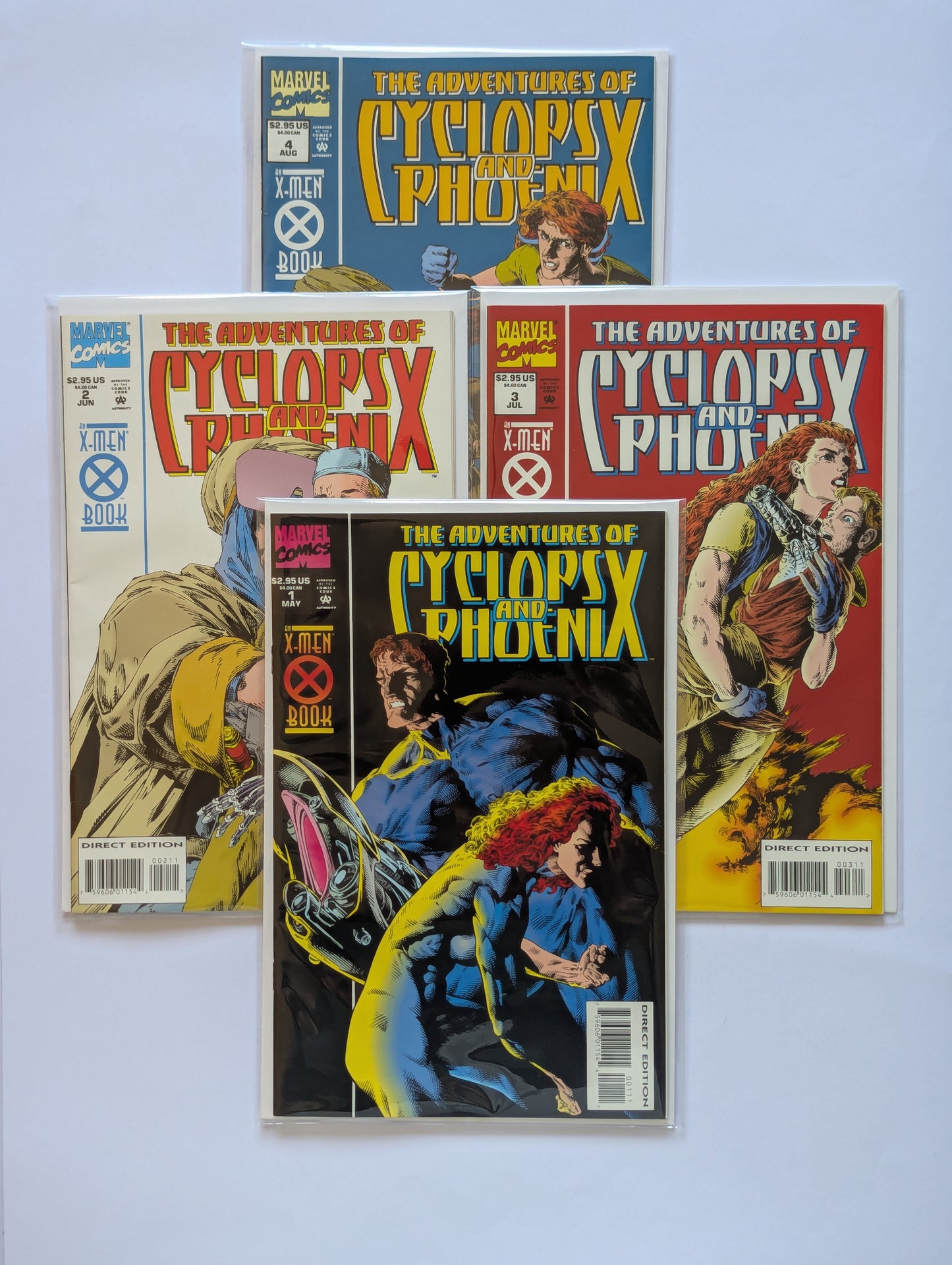 Adventures of Cyclops and Phoenix #1-4 Limited Series Marvel Comic Book Set