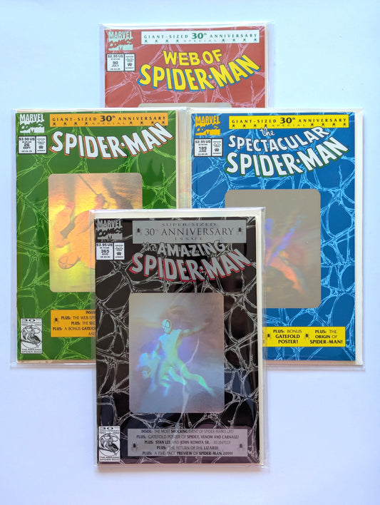 Amazing Spider-Man 30th Anniversary Hologram Covers Marvel Comic Book