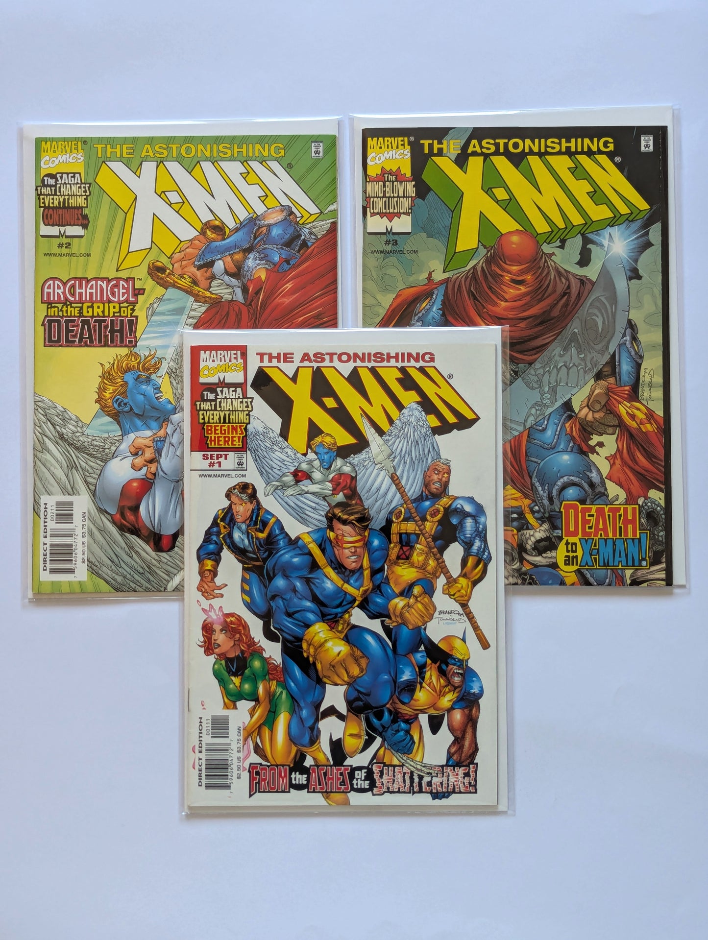 Astonishing X-Men #1-3 Limited Series Marvel Comic Book Set