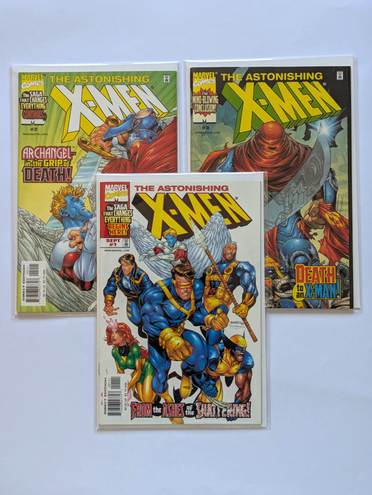 Astonishing X-Men #1-3 Limited Series Marvel Comic Book Set