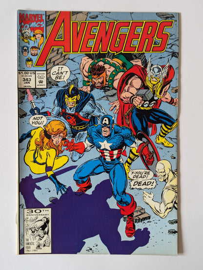 Avengers #343 Marvel Comic Book