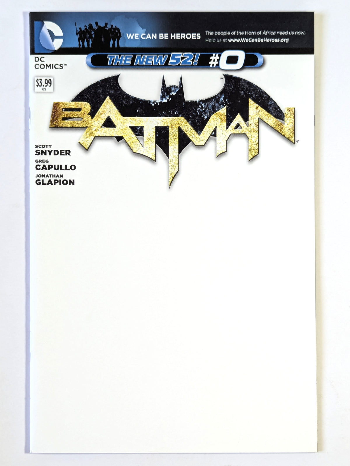 Batman #0 Variant 2011 Series DC Comic Book