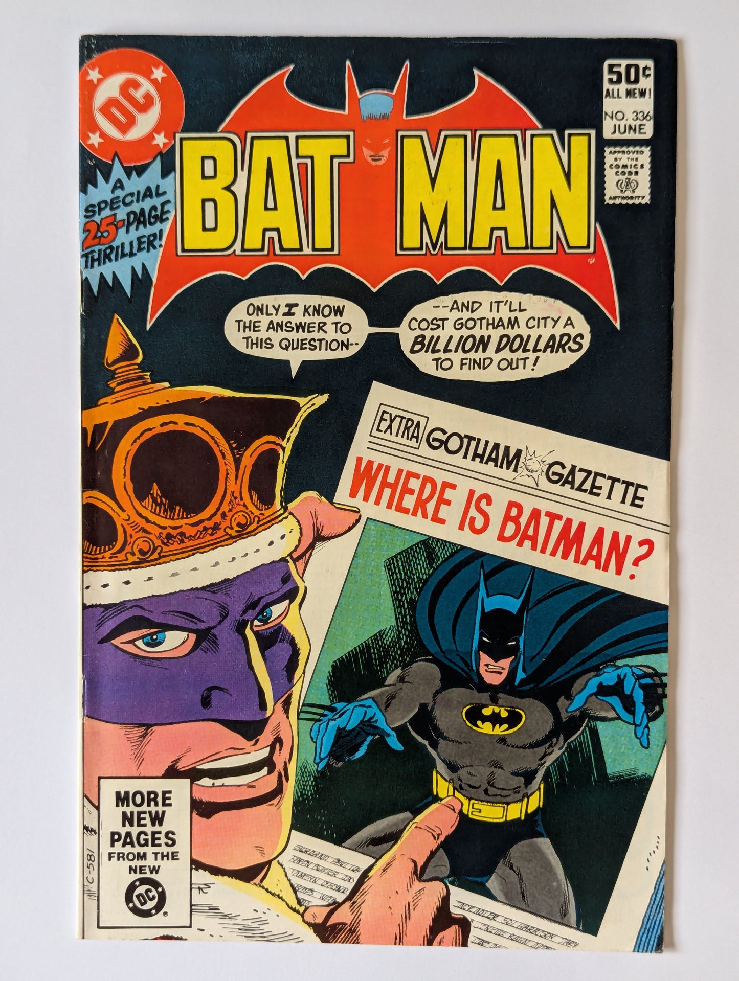 Batman #336 DC Comic Book