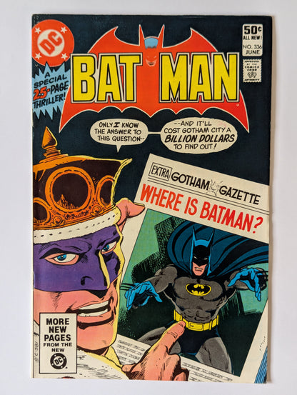 Batman #336 DC Comic Book