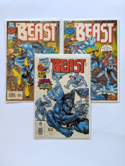 Beast #1-3 Limited Series Marvel Comic Book Set