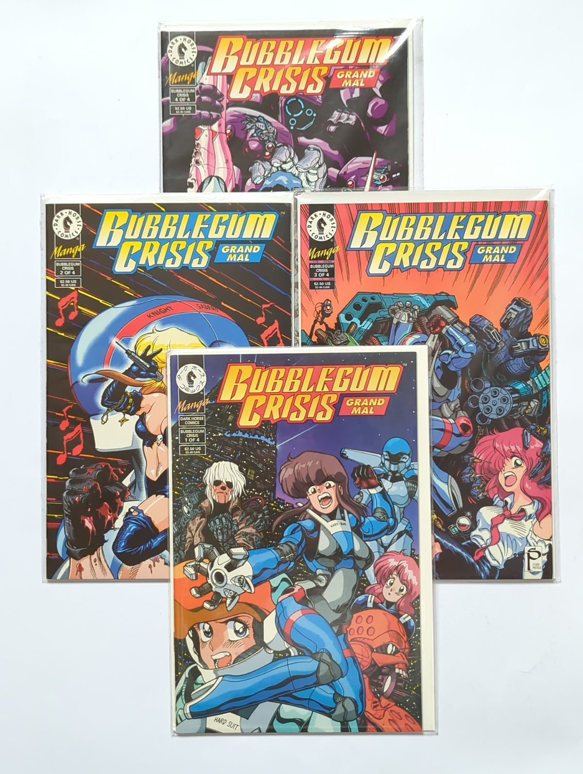Bubblegum Crisis: Grand Mna #1-4 Complete Limited Series Dark Horse Comic Book Set