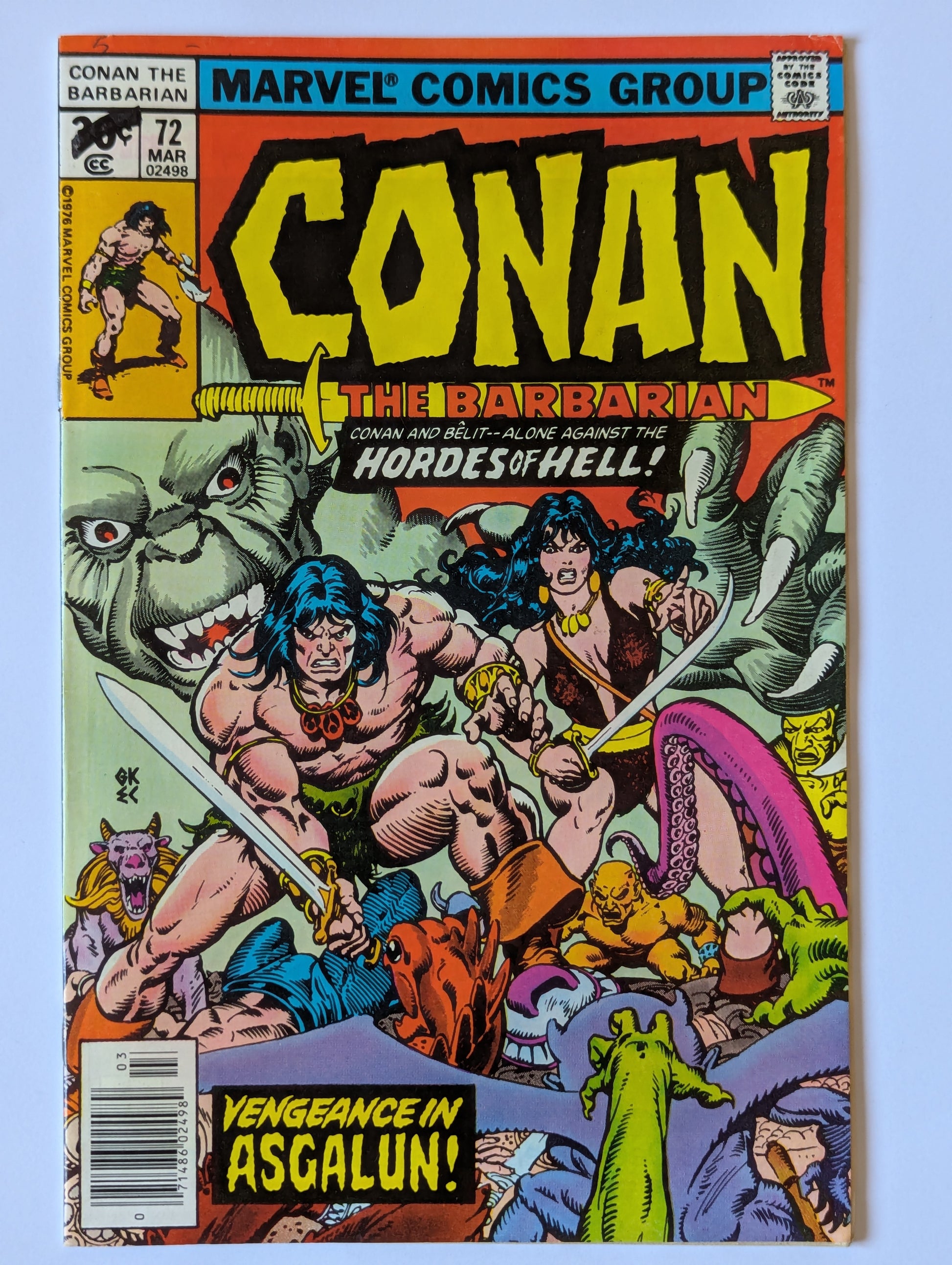 Conan the Barbarian #72 Marvel Comic Book