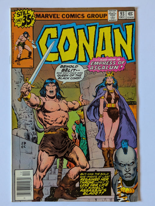 Conan the Barbarian #93 Marvel Comic Book