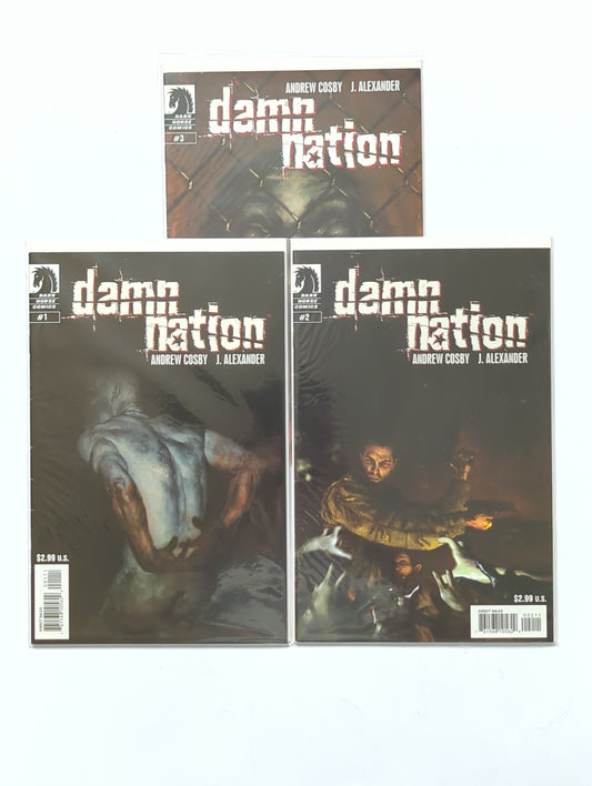 Damn Nation #1-3 Complete Limited Series Dark Horse Comic Book Set