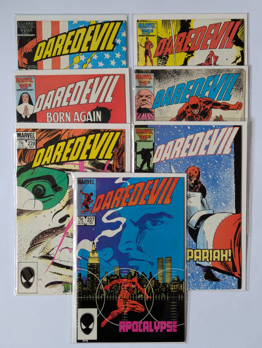 Daredevil #227-233 Born Again Marvel Comic Book Set