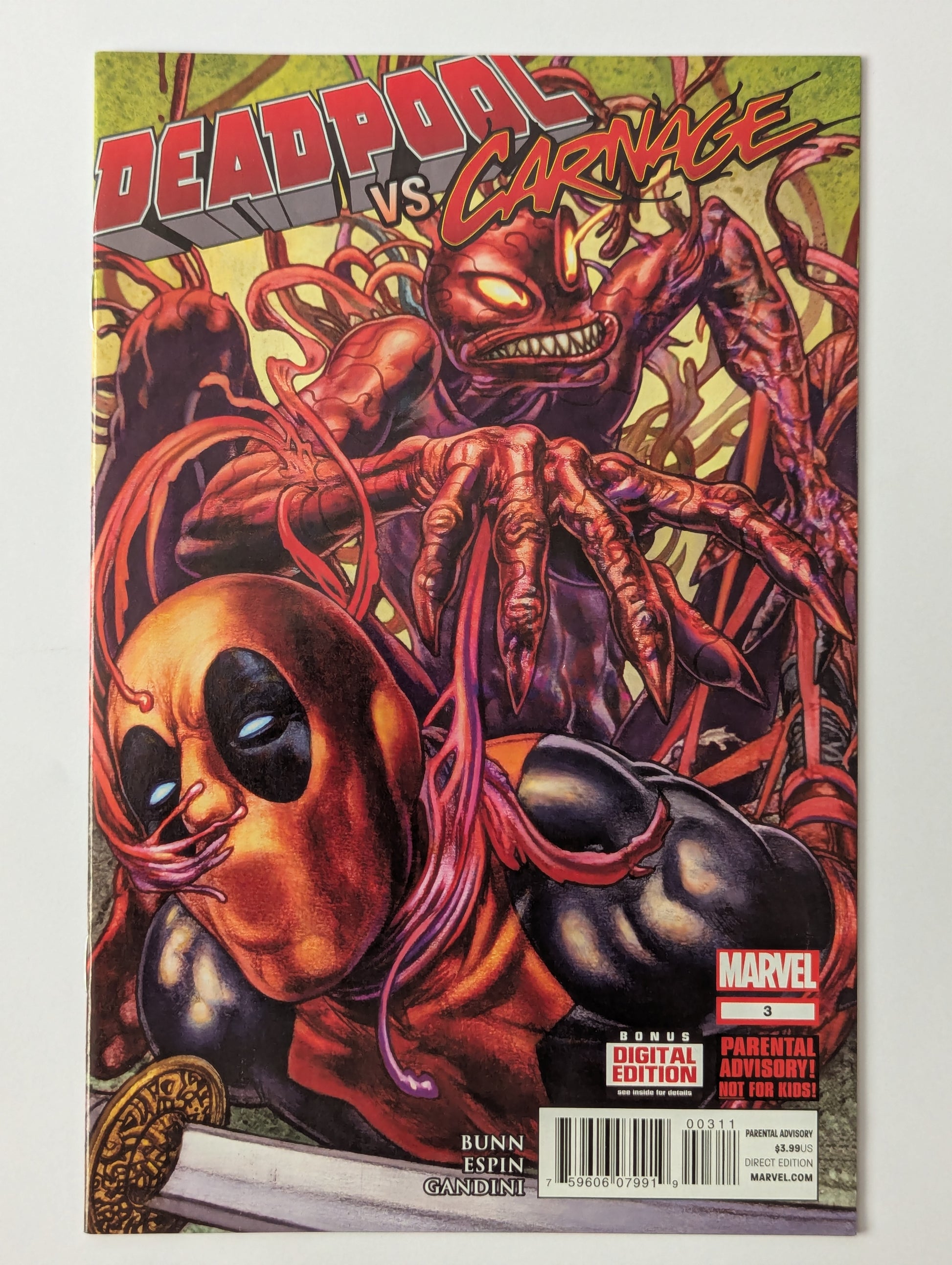 Deadpool vs Carnage #3 Marvel Comic Book