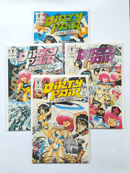 Dirty Pair SIM Hell #1-4 Complete Limited Series Dark Horse Comic Book Set