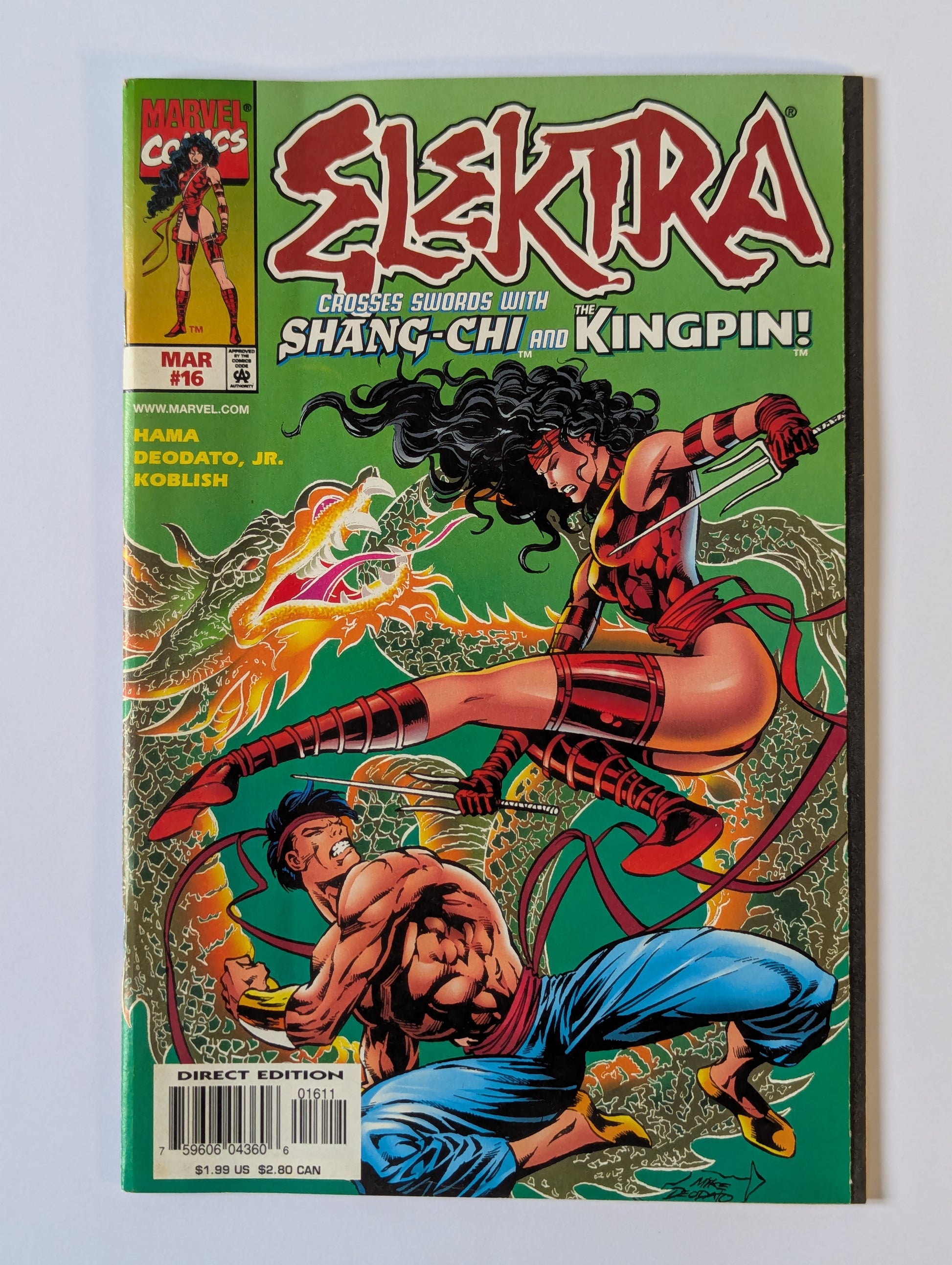 Elektra #16 Marvel Comic Book