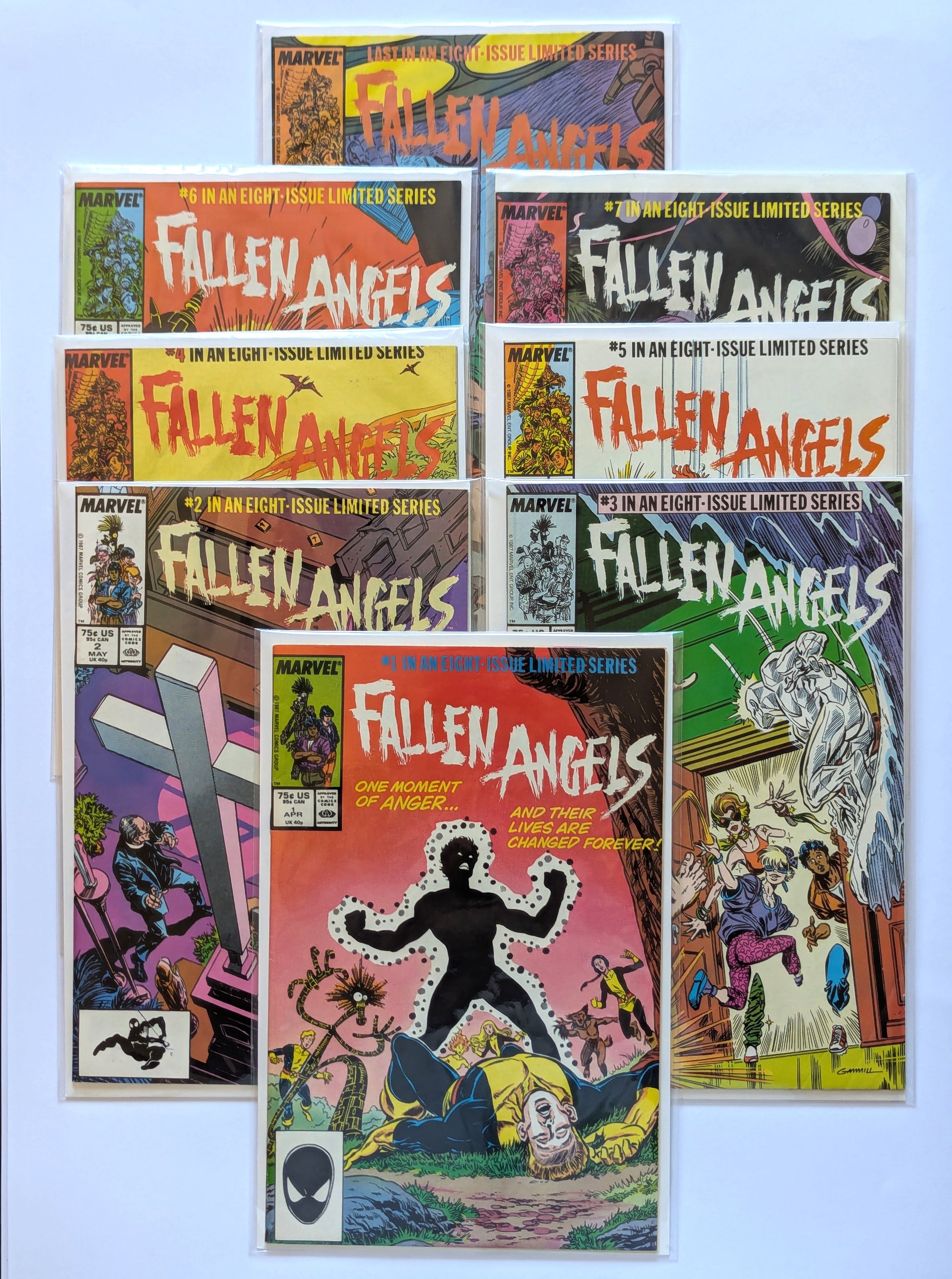 Fallen Angels #1-8 Limited Series Marvel Comic Book Set