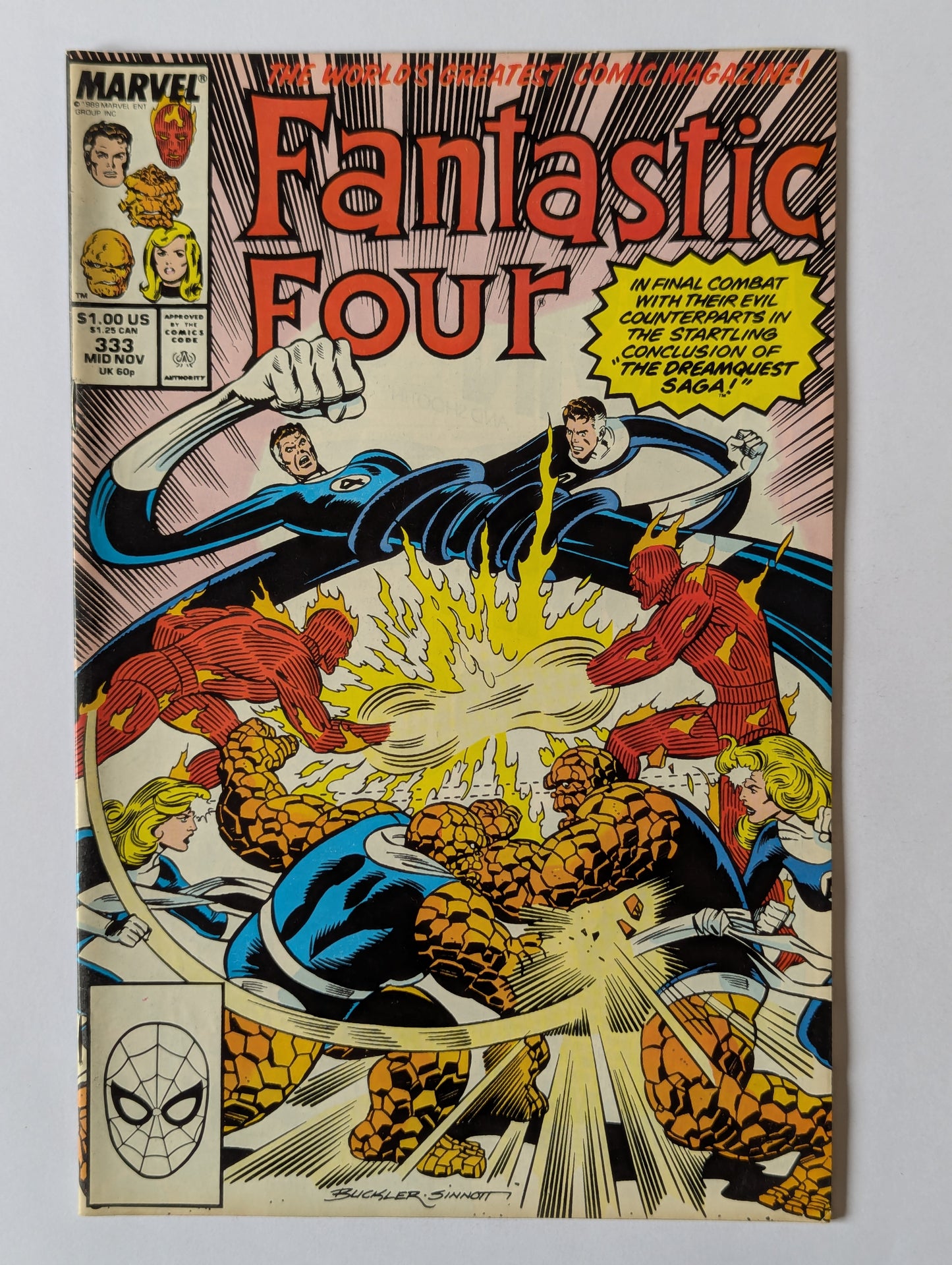 Fantastic Four #333 Marvel Comic Book