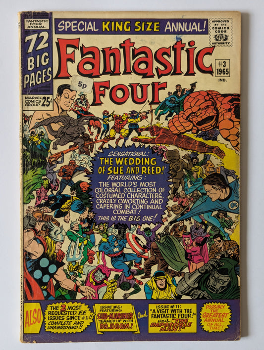Fantastic Four Annual #3 Marvel Comic Book