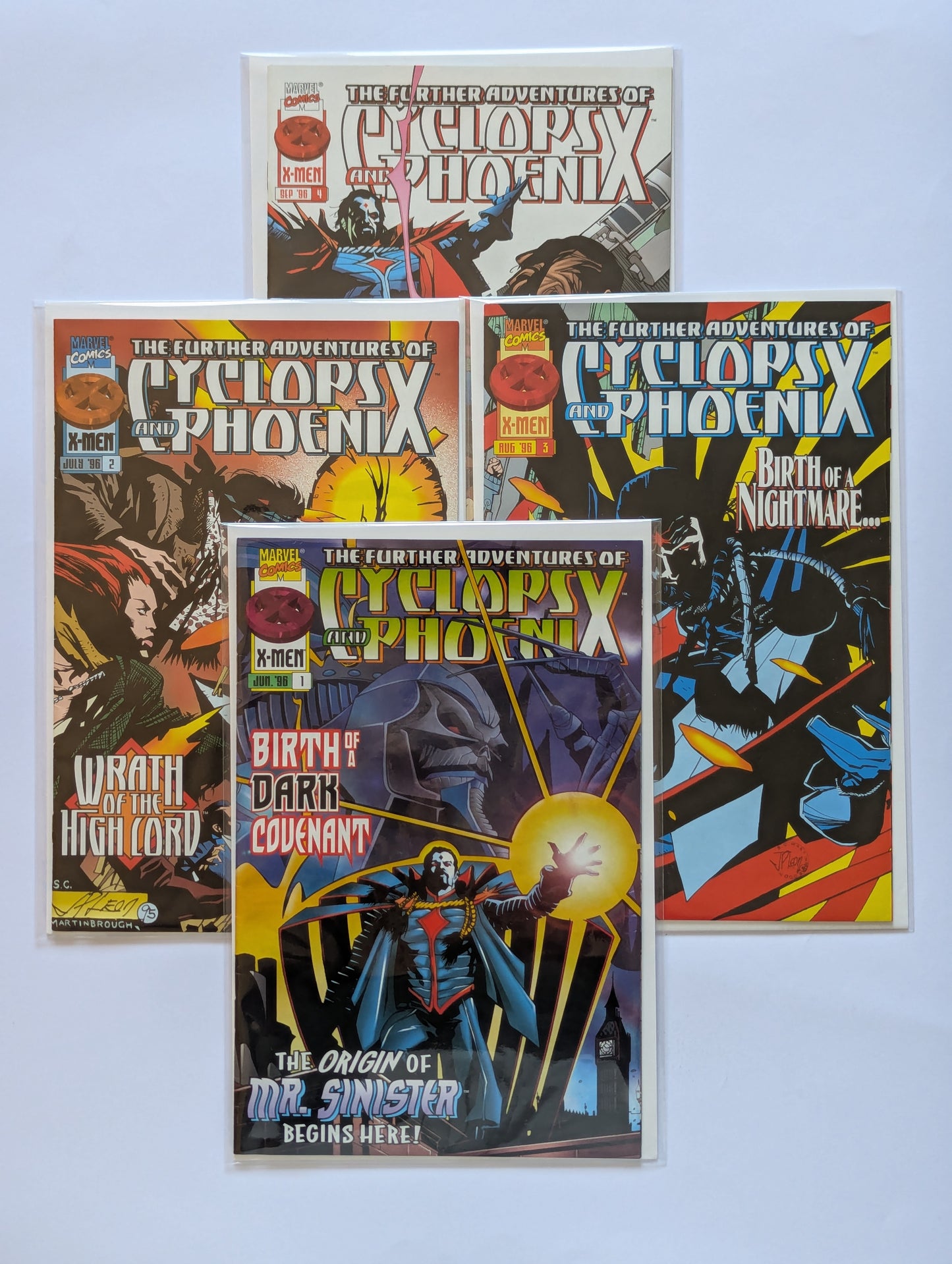 Further Adventures of Cyclops and Phoenix #1-4 Limited Series Marvel Comic Book Set