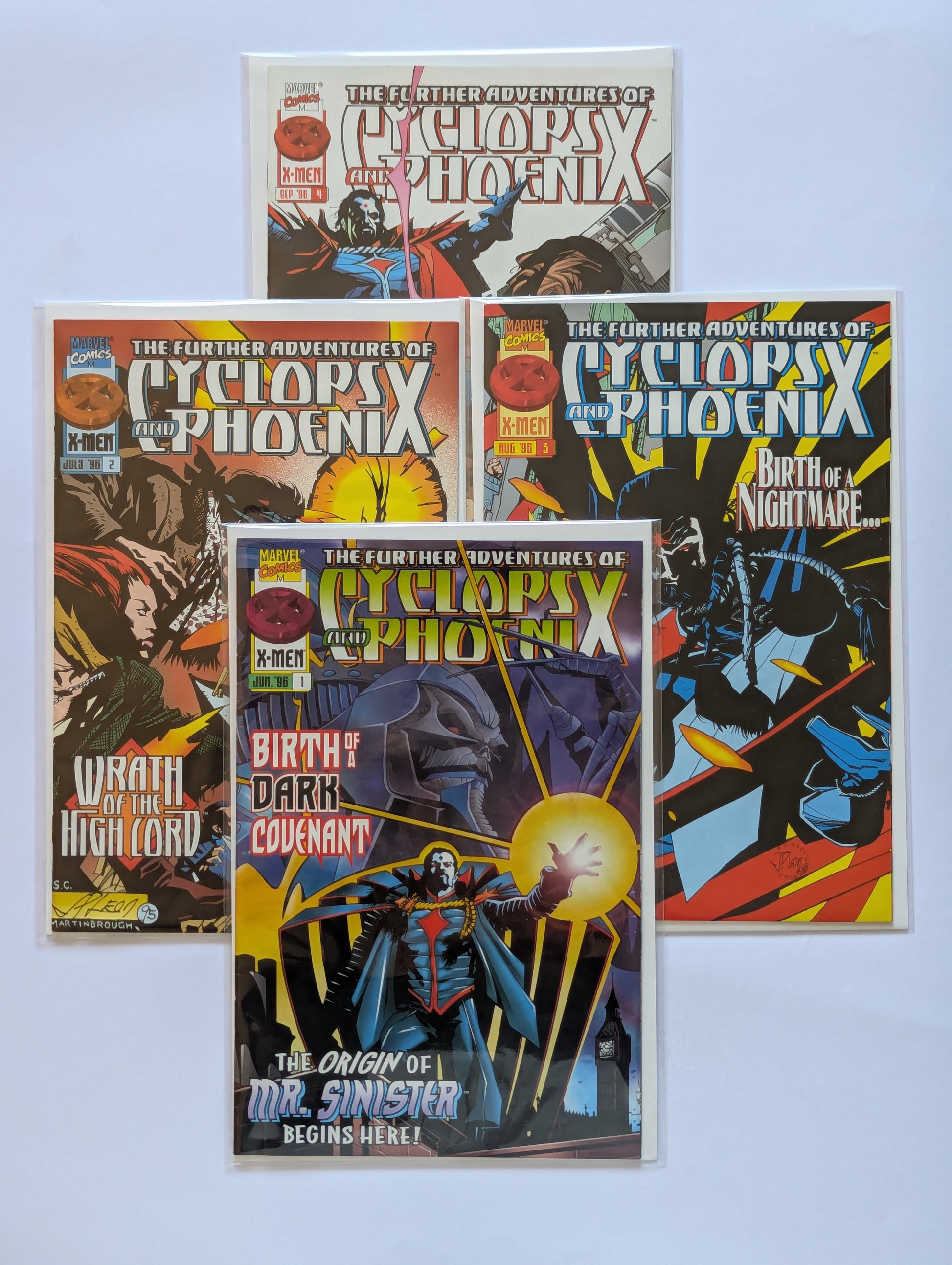 Further Adventures of Cyclops and Phoenix #1-4 Limited Series Marvel Comic Book Set
