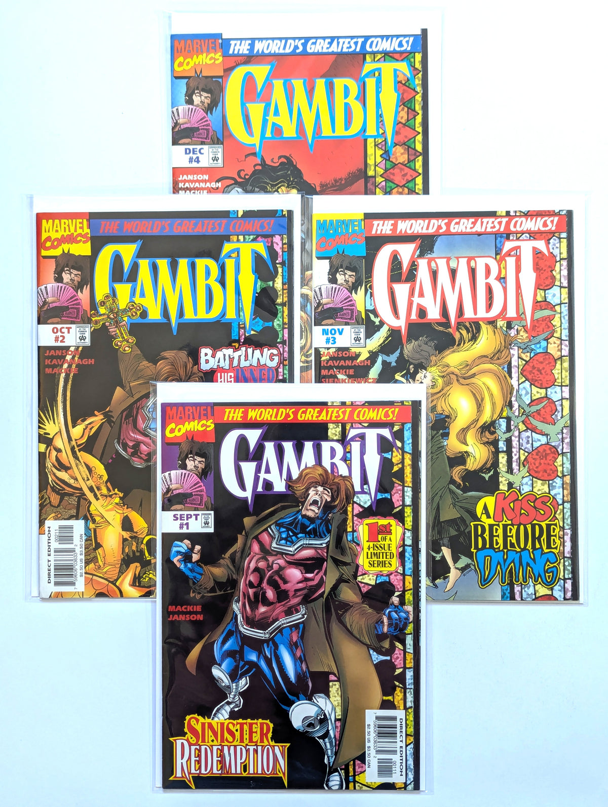 Gambit #1-4 Limited Series Marvel Comic Book Set