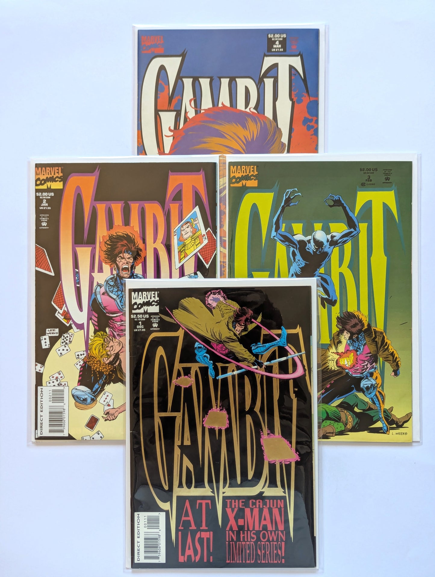 Gambit #1-4 Limited Series Marvel Comic Book Set
