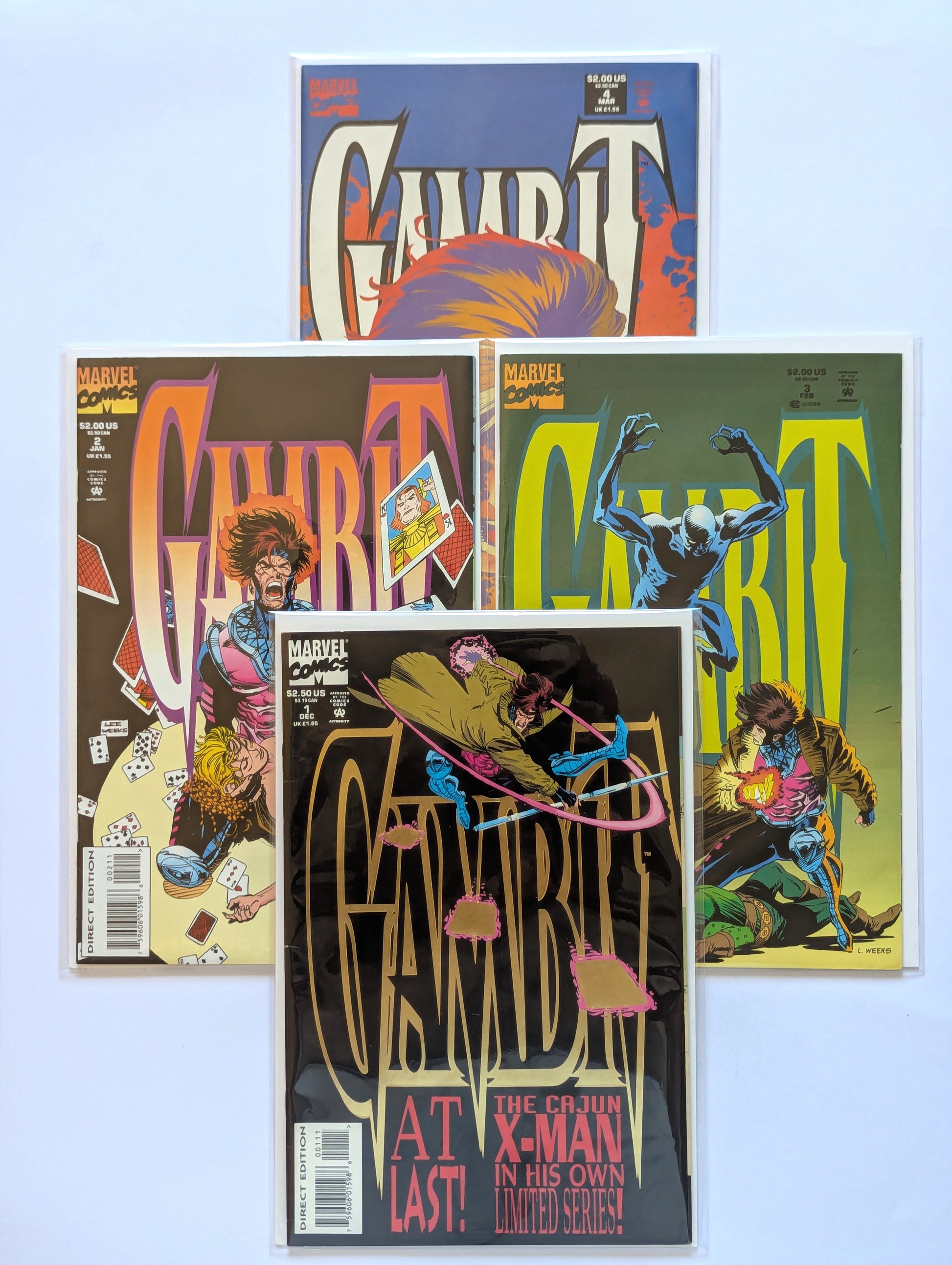 Gambit #1-4 Limited Series Marvel Comic Book Set