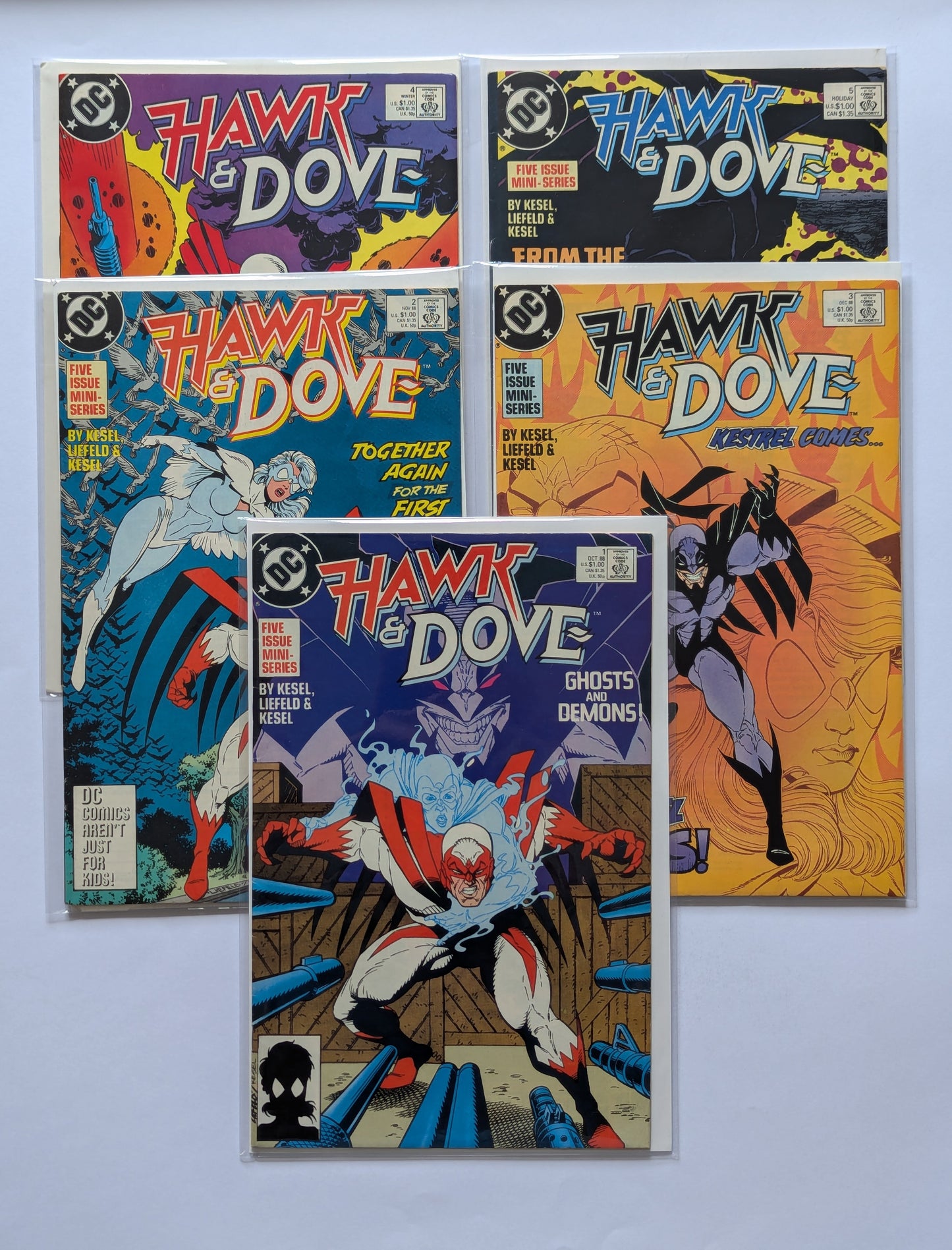Hawk & Dove #1-5 Limited Series DC Comic Books