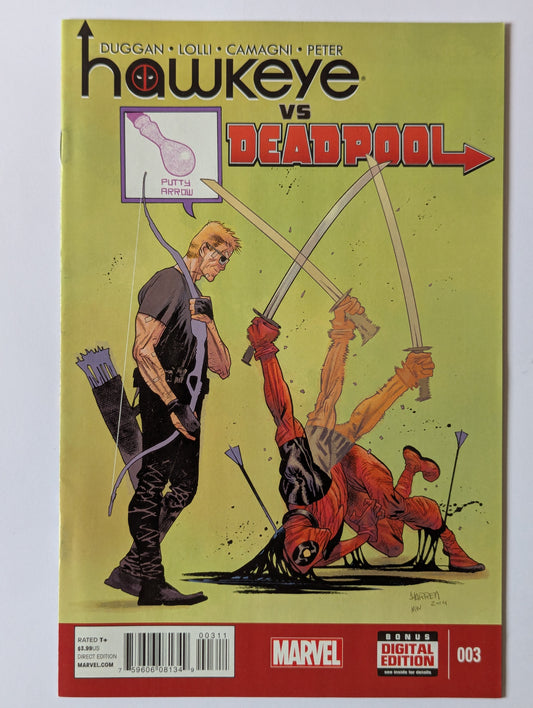 Hawkeye vs Deadpool #3 Marvel Comic Book