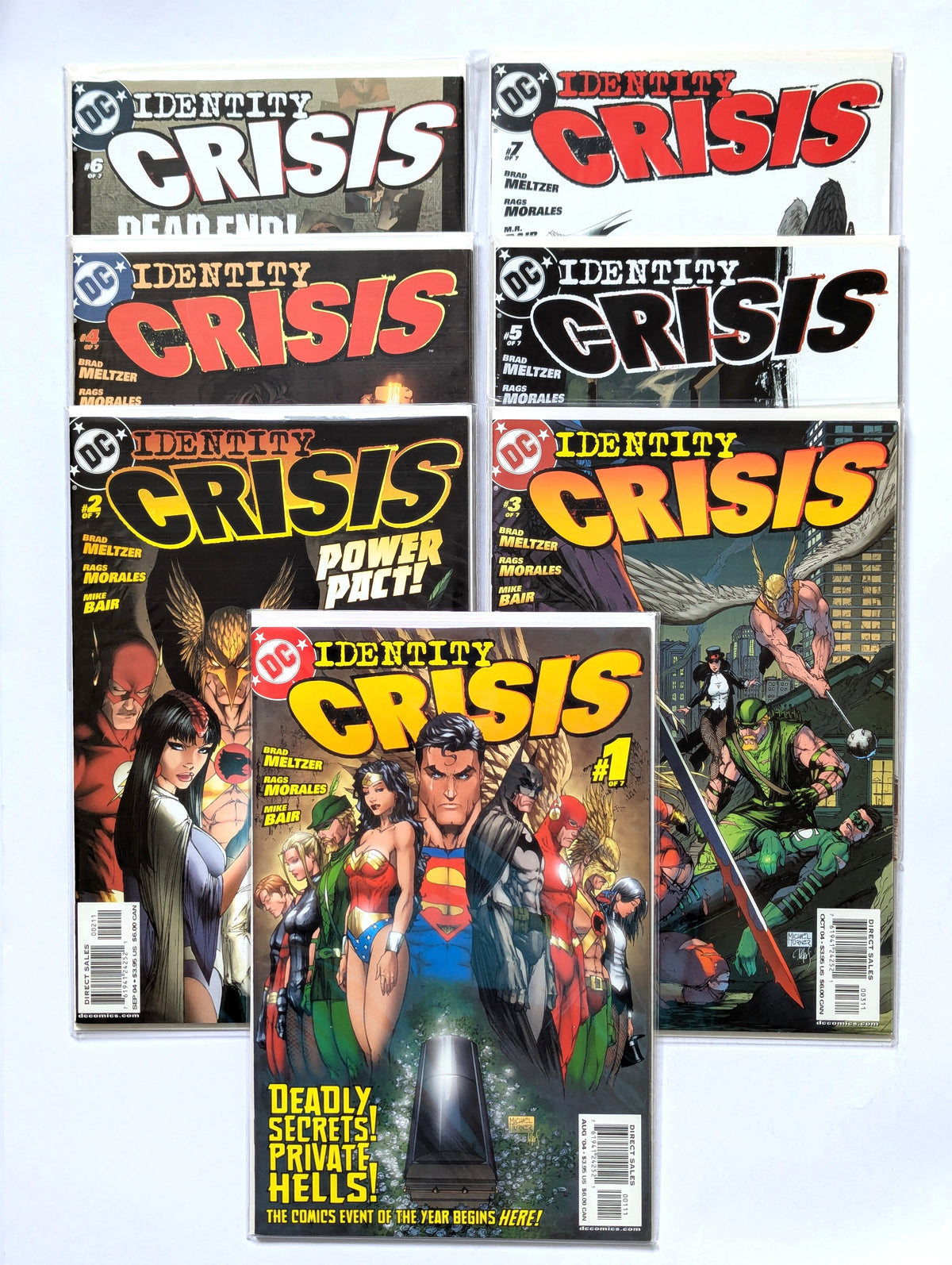 Identity Crisis #1-7 Complete DC Comic Book Limited Series Set