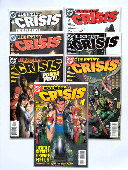 Identity Crisis #1-7 Complete DC Comic Book Limited Series Set