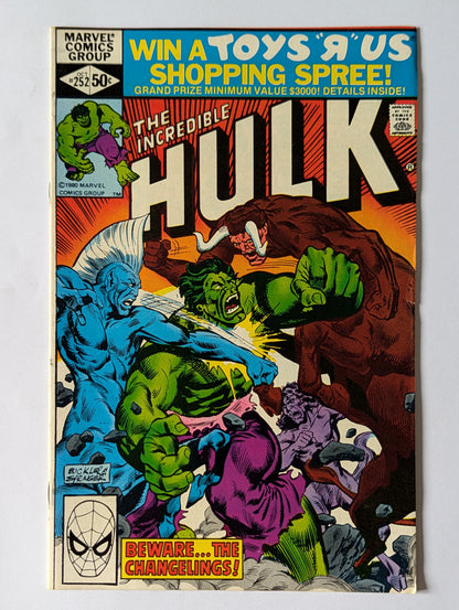 Incredible Hulk #252 Marvel Comic Book