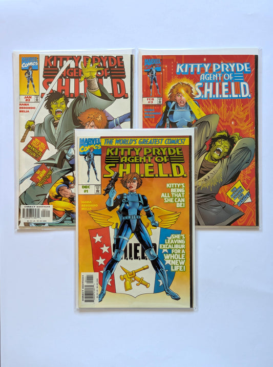 Kitty Pryde Agent of SHIELD #1-3 Limited Series Marvel Comic Book Set