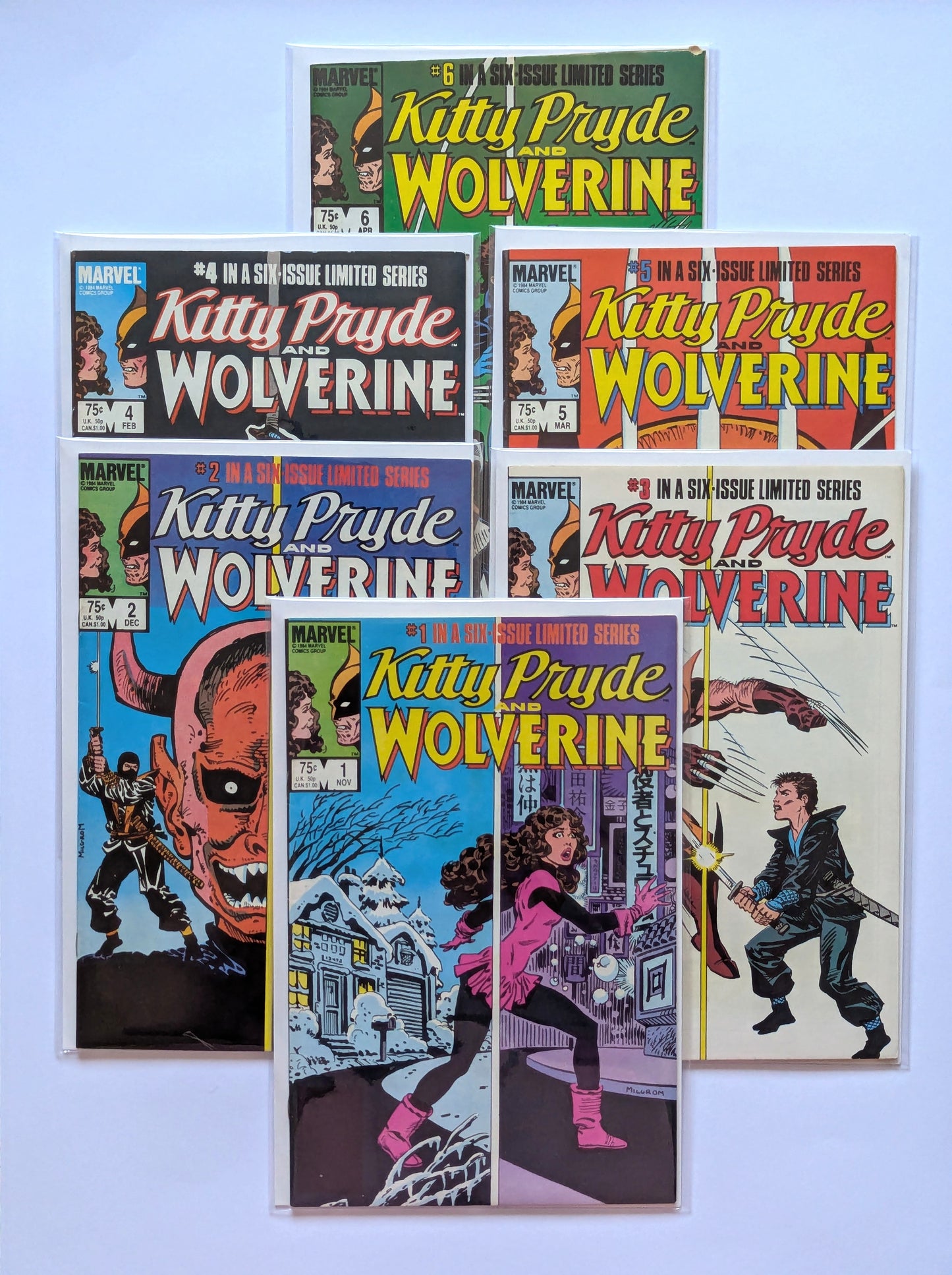 Kitty Pryde and Wolverine #1-6 Limited Series Marvel Comic Book Set