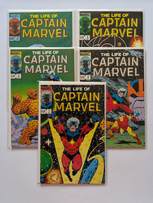 The Life of Captain Marvel #1-5 Marvel Comic Book Set