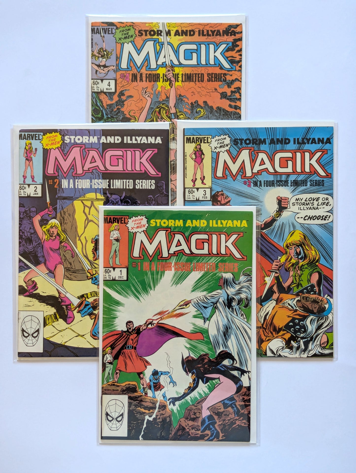 Magik #1-4 Limited Series Marvel Comic Book Set