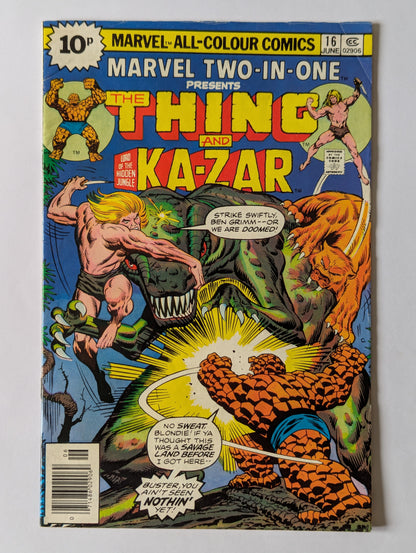 Marvel Two In One #16 Marvel Comic Book